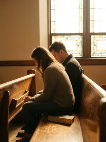 Couple in church
